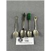 Image 1 : 4 Vintage Sterling Silver Collectible Spoons