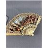 Image 2 : Vintage Hand Mirror, Fan, Lipstick Holder w/ Mirror, Perfume Bottle and Candle Holder