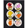 Image 1 : 1981 Complete Set Of 6 Beefeater Gin "Mr. Series" - Roger Hargreaves Created