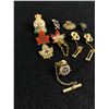 Image 3 : Nice Collection of Vintage Sterling Silver Gold Filled Pendants, Pins, Stick Pin