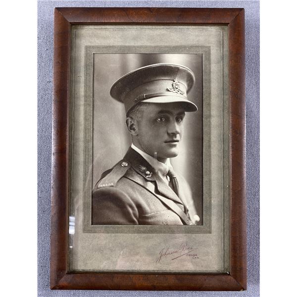 Framed Original WWI Photo Of A Canadian Soldier