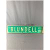 Image 2 : Blundell Rd 4000 Double Side Street Sign. Approx. 34" x 7"