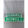 Image 2 : Barnard Dr 6000 & Buswell St 6000 Double Sided Street Signs. Approx. 26" x 7" & 30" x 7"