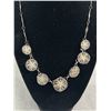 Image 2 : Vintage Mexican Sterling Silver Necklace, Hand Crafted, 17.5" Long
