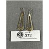 Image 2 : Pair of 925 Sterling Silver Dangle Earrings Marked 925 Israel