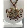 Image 2 : Hand Crafted Leopard Stone Pendant w/ Leather Cord Necklace