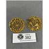 Image 2 : 2 Nice Vintage Gold Plated Well Crafted Brooches
