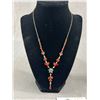 Image 2 : 2 Vintage Lavaliere Choker Necklaces, Some Enamel + Rhinestones