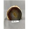 Image 2 : Decorative Agate Slab Piece Art w/ Miner & Mule. Approx. 5" H