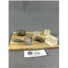 Image 2 : Assortment Of Loose Crystals w/ Stone Slab ( Approx. 6 3/4" x 4 1/4")