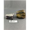 Image 2 : Large Polished Striped Stone. Approx. 3 1/4" H & 3" x 1.5"  Amethyst Crystal Slab