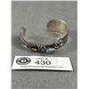 Image 1 : Hand Crafted Metal Cuff Bracelet w/ Beaded Wrapped Wire