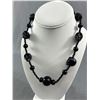 Image 2 : Black Beaded Skull Necklace. Approx.18" L