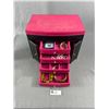 Image 3 : Large Pink & Black Jewelry Case w/ Assorted Jewelry