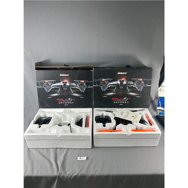 1 working - UDI R/C Falcon HD Upgrade U842 Drone plus one box f parts parts