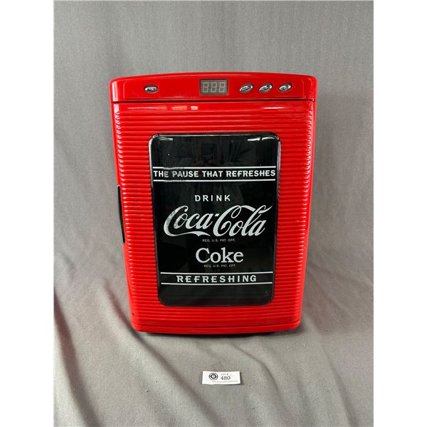 Coca-Cola Portable Mini Fridge. Needs Electrical Cords.