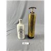 Image 1 : Vintage Brass Fire Extinguisher & Hudson's Bay Royal Charter Rye Whisky Bottle