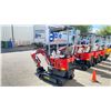Image 3 : RED MIVA CRAWLER EXCAVATOR VA13 GAS POWERED RIDE ON MINI EXCAVATOR WITH A 15.5" BUCKET & KEYS