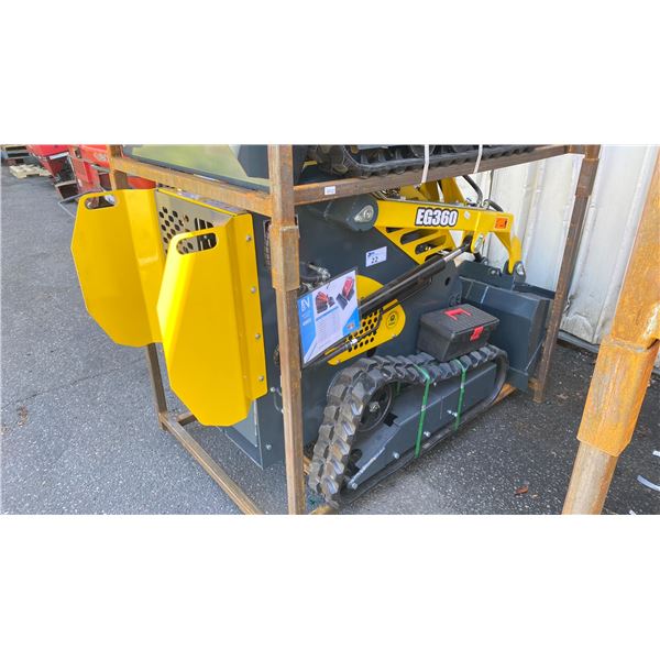 YELLOW EGN EG360 GAS POWERED SKID STEER LOADER WITH TRACK & KEYS