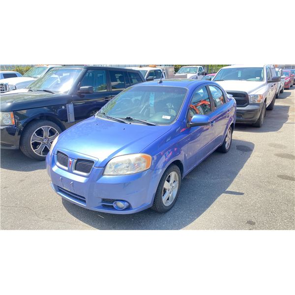 *R* 2009 PONTIAC G3 WAVE, 4DR SEDAN, BLUE, VIN KL2TX55E69B356449,