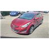 Image 1 : *R* 2014 HYUNDAI ELANTRA SE, 4DR SEDAN, RED, VIN 5NPDH4AE0EH483916,