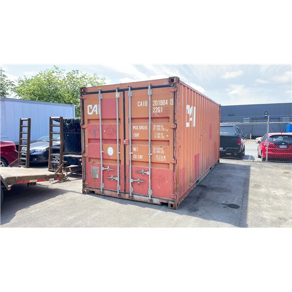 *H/T S* RED  20FT 67,200 MAX CAPACITY INDUSTRIAL TRANSPORT CONTAINER, DUAL SWING REAR DOORS