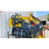 Image 2 : YELLOW EGN EG360 GAS POWERED SKID STEER LOADER WITH TRACK & KEYS