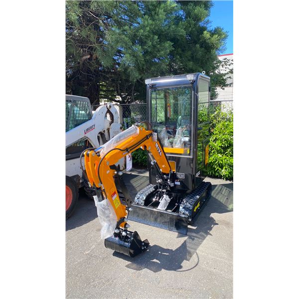 YELLOW ENCLOSED MIVA CRAWLER EXCAVATOR VA13C GAS POWERED RIDE ON MINI EXCAVATOR WITH A 15.5 W
