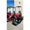Image 2 : RED MIVA CRAWLER EXCAVATOR VA13 GAS POWERED RIDE ON MINI EXCAVATOR WITH A 15.5" BUCKET & KEYS