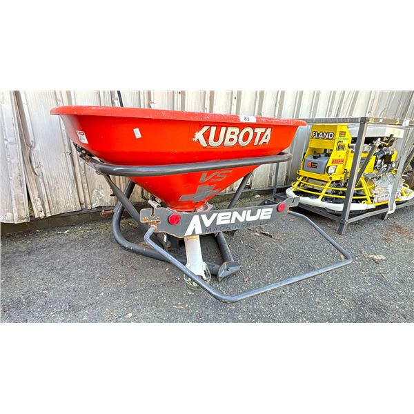 KUBOTA VS400 INDUSTRIAL SPREADER ATTACHMENT * HAS A SMALL CRACK *