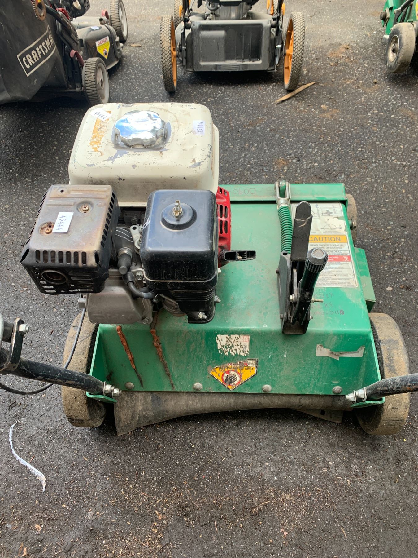 Gas Rake GREEN PRO SERIES WALK BEHIND GAS POWERED INDUSTRIAL POWER RAKE - Able ...
