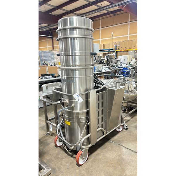 NILFISK T63 PLUS STAINLESS STEEL MOBILE COMMERCIAL LABORATORY VACUUM