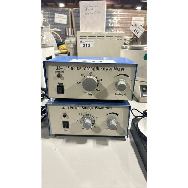 PAIR OF COMMERCIAL LABORATORY JJ-1 PRECISE STRENGTH POWER MIXERS
