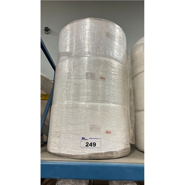 STACK OF 3 ROLLS OF MEDLONG SSS .26M WIDTH 95M LENGTH WHITE COMMERCIAL LINING FABRIC