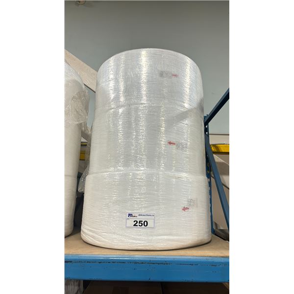 STACK OF 3 ROLLS OF MEDLONG SSS .26M WIDTH 95M LENGTH WHITE COMMERCIAL LINING FABRIC