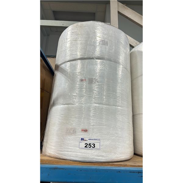 STACK OF 3 ROLLS OF MEDLONG SSS .26M WIDTH 95M LENGTH WHITE COMMERCIAL LINING FABRIC