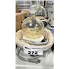 Image 1 : 4 ASSORTED SIZED ELECTRIC COMMERCIAL LABORATORY ROUND GLASS HEATERS WITH 2 ROUND LABORATORY