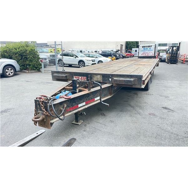 *R* 1992 TRAIL KING FLAT DECK TRAILER HEAVY, BLACK, VIN 2BGB08305NM081851,