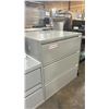 Image 1 : GREY 3 DRAWER LATERAL STORAGE CABINET * NO KEY *