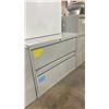 Image 1 : GREY 2 DRAWER LATERAL STORAGE CABINET * NO KEY *