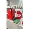 Image 1 : RED METAL 3 TIER TOOL BOX ( 16.5"W X 10"D X 28"H ), METAL AMMUNITION BOX, GREEN METAL LENS CLEANING