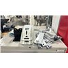 Image 1 : IDP SMART-50S CARD PRINTER, GREY METAL MONITOR MOUNT, 7 SLATWALL MOUNTING BRACKETS, POWER CORDS &