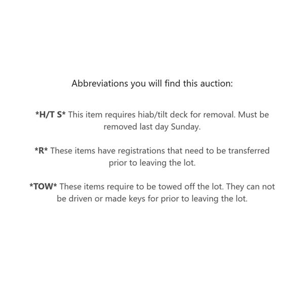 Abbreviations you will find this auction:
