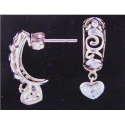 Diamond Earrings, 10K yellow gold- diamonds are full cut, approx. 0.07 carats, SI2-I1 clarity, G col