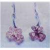 Image 1 : Diamond Earrings, 10K rose and white gold- diamonds are full cut, approx. 0.10 carats, VS2-SI2 clari