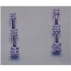 Image 1 : Diamond earrings, 10K white gold- diamonds are round brilliant cut, approx. 0.03 carats, I1 clarity,