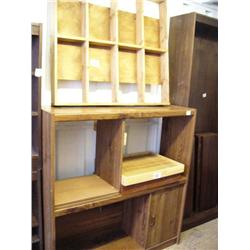 Lot of: entertainment center, shadow box, tape holder (130)