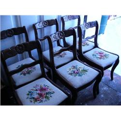 Lot of: 6 upholstered seat chairs (131)