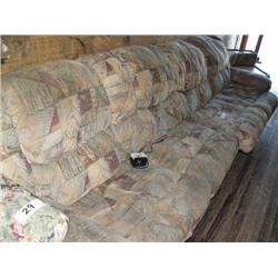 3-piece couch set with hide-a-bed and recliners (128)