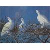 Image 2 : CHOICE on 6: 2 pieces- 3 ptarmigans by Cross 254 of 500 signed and numbered- 17 x 28; poster by Ed T